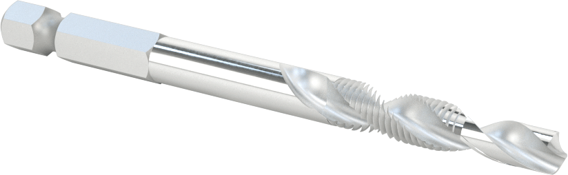 Hızlı Değiştirilebilir Altıgen Şaftlı Matkap Tapası, Matkaplar ve Tornavidalar için, Kaplamasız Yüksek Hızlı Çelik, 1/4"-28 Diş