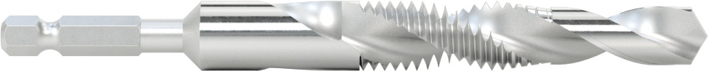 Hızlı Değiştirilebilir Altıgen Şaftlı Matkap Tapası, Matkaplar ve Tornavidalar için, Kaplamasız Yüksek Hızlı Çelik, 1/2"-13 Diş