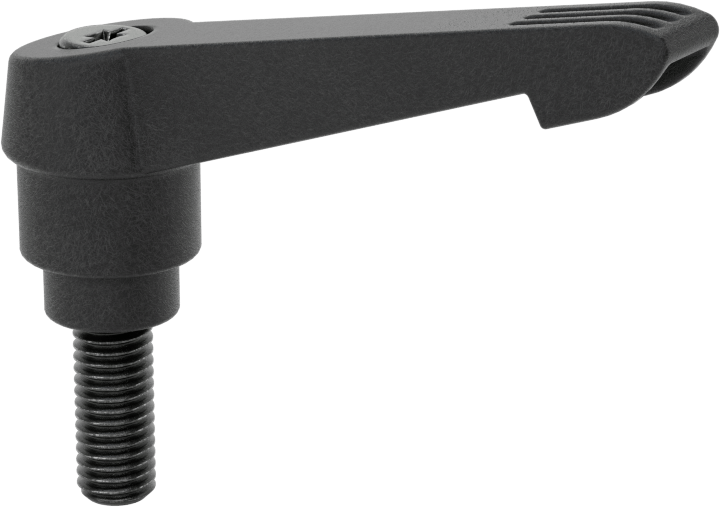 Statik Kontrol Ayarlanabilir Tutamak, M8 x 1,25 mm Dişli 20 mm Uzunlukta Saplama ile