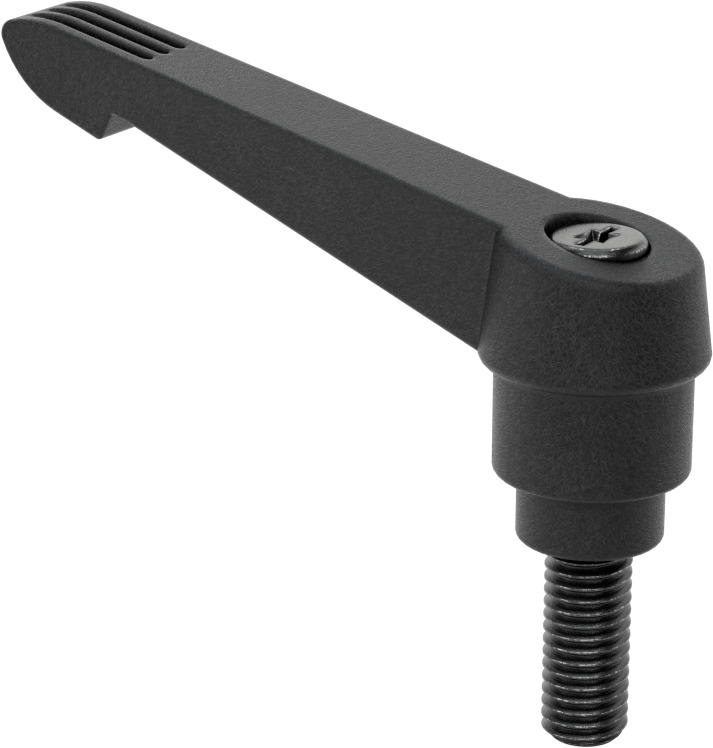 Statik Kontrol Ayarlanabilir Tutamak, M8 x 1,25 mm Dişli 20 mm Uzunlukta Saplama ile