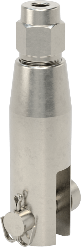 Kaldırma için Plug-Lock Tel Halat Bağlantı Parçası, 316 Paslanmaz Çelik, Çatal Uç, 3/16" Halat Çapı için