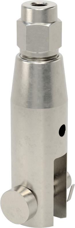 Kaldırma için Plug-Lock Tel Halat Bağlantı Parçası, 316 Paslanmaz Çelik, Çatal Uç, 3/16" Halat Çapı için