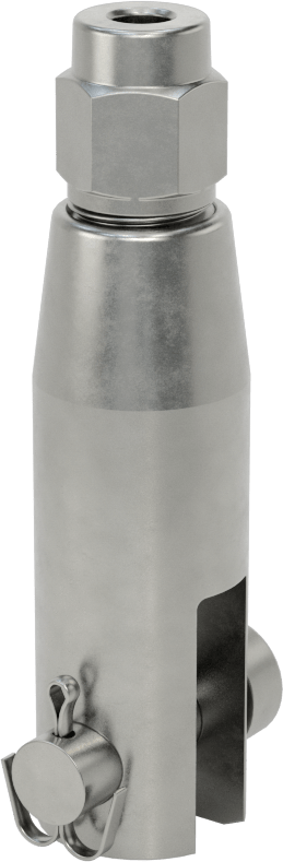 Kaldırma için Plug-Lock Tel Halat Bağlantı Parçası, Çelik, Çatal Uç, 3/16" Halat Çapı için