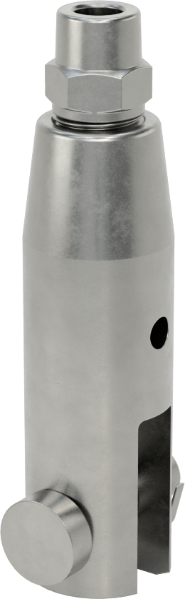 Kaldırma için Plug-Lock Tel Halat Bağlantı Parçası, Çelik, Çatal Uç, 1/4" Halat Çapı için