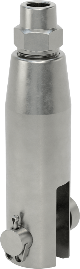 Kaldırma için Plug-Lock Tel Halat Bağlantı Parçası, Çelik, Çatal Uç, 3/8" Halat Çapı için
