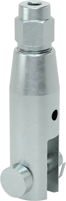Kaldırma için Plug-Lock Tel Halat Bağlantı Parçası, Çinko Kaplı Çelik, Çatal Uç, 3/16" Halat Çapı için