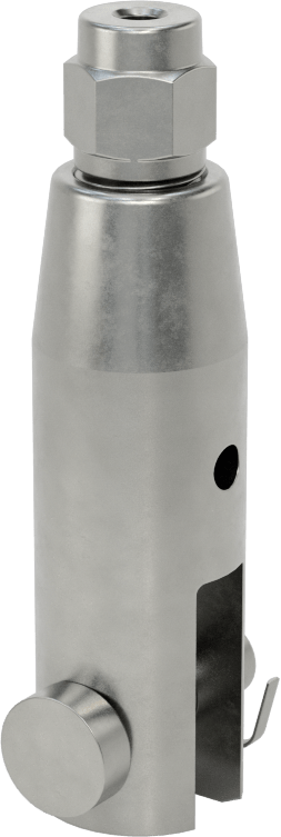 Kaldırma için Plug-Lock Tel Halat Bağlantı Parçası, Çelik, Çatal Uç, 1/8" halat çapı için
