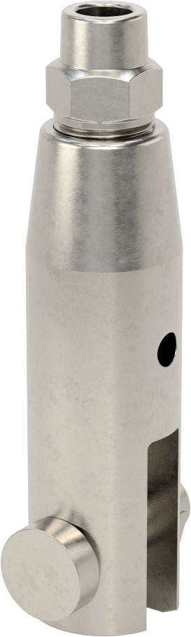 Kaldırma için Plug-Lock Tel Halat Bağlantı Parçası, 316 Paslanmaz Çelik, Çatal Uç, 3/8" Halat Çapı için