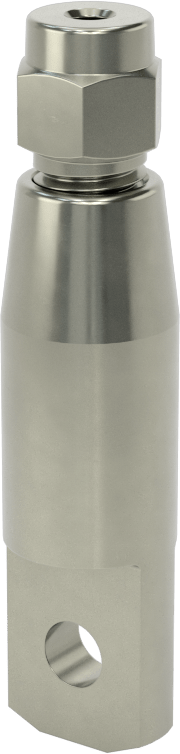 Plug-Lock Tel Halat Bağlantı Parçası - Kaldırma için, Çelik, Halkalı Uç, 3/64“ ila 1/16” Halat Çapı için
