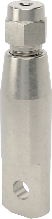Plug-Lock Tel Halat Bağlantı Parçası - Kaldırma için, 316 Paslanmaz Çelik, Halkalı Uç, 3/64“ ila 1/16” Halat Çapı için