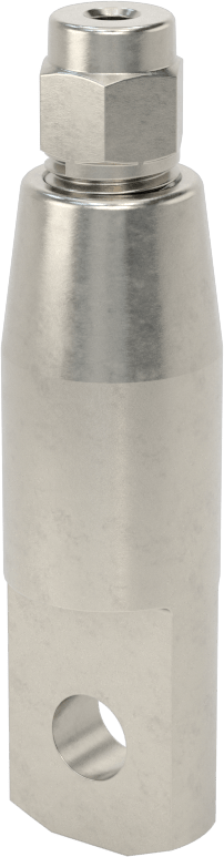 Plug-Lock Tel Halat Bağlantı Parçası - Kaldırma için, 316 Paslanmaz Çelik, Halkalı Uç, 5/64“ ila 3/32” Halat Çapı için