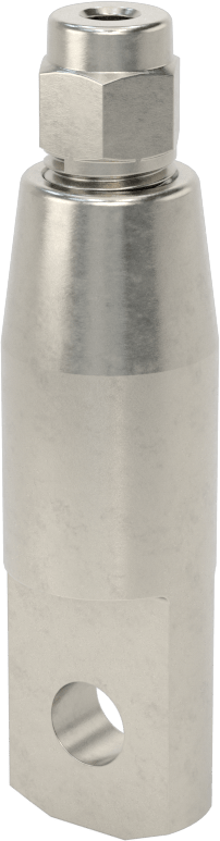 Plug-Lock Tel Halat Bağlantı Parçası - Kaldırma için, 316 Paslanmaz Çelik, Halkalı Uç, 1/8" halat çapı için