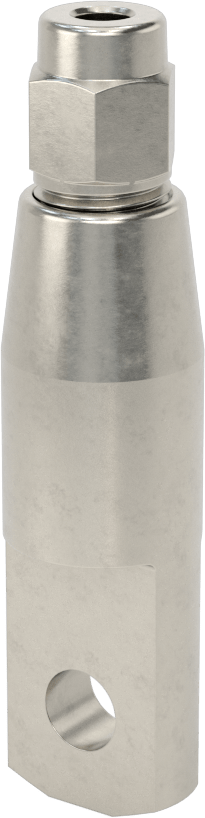Plug-Lock Tel Halat Bağlantı Parçası - Kaldırma için, 316 Paslanmaz Çelik, Halkalı Uç, 3/16" Halat Çapı için