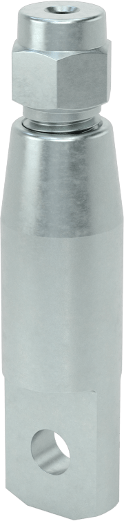Plug-Lock Tel Halat Bağlantı Parçası - Kaldırma için, Çinko Kaplı Çelik, Halkalı Uç, 3/64“ ila 1/16” Halat Çapı için