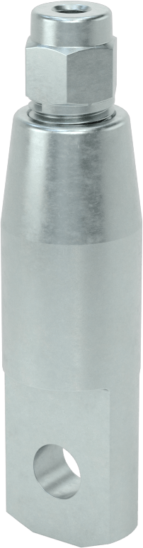Plug-Lock Tel Halat Bağlantı Parçası - Kaldırma için, Çinko Kaplı Çelik, Halkalı Uç, 1/8" halat çapı için