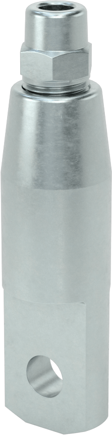 Plug-Lock Tel Halat Bağlantı Parçası - Kaldırma için, Çinko Kaplı Çelik, Halkalı Uç, 1/4" Halat Çapı için