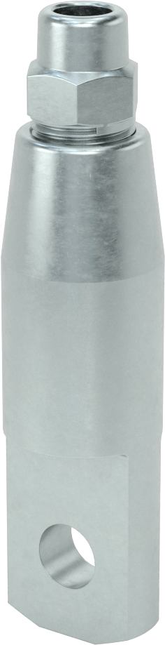 Plug-Lock Tel Halat Bağlantı Parçası - Kaldırma için, Çinko Kaplı Çelik, Halkalı Uç, 3/8" Halat Çapı için