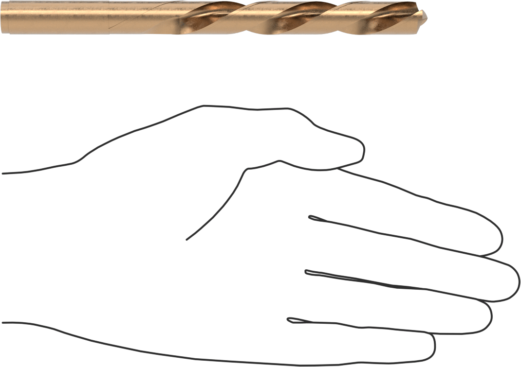 Sol El Kobalt Çelik Matkap Ucu, 12 mm Boyut