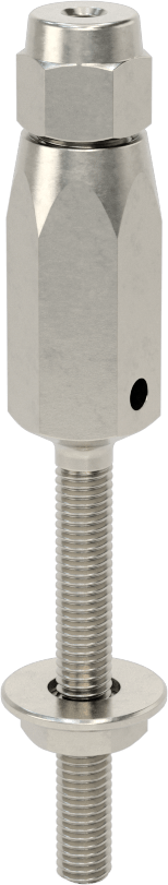 Plug-Lock Tel Halat Uç Bağlantı Elemanı - Kaldırma için, 316 Paslanmaz Çelik, Saplama Ucu, 3/64“ ila 1/16” Halat Çapı için