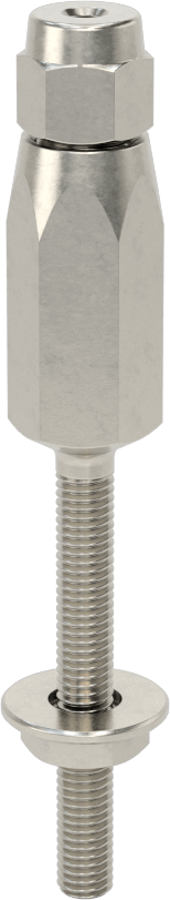 Plug-Lock Tel Halat Uç Bağlantı Elemanı - Kaldırma için, 316 Paslanmaz Çelik, Saplama Ucu, 3/64“ ila 1/16” Halat Çapı için