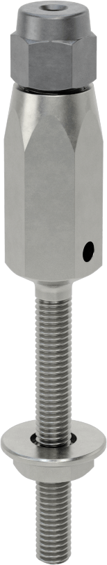 Plug-Lock Tel Halat Uç Bağlantı Elemanı - Kaldırma için, Çelik, Saplama Ucu, 3/64“ ila 1/16” Halat Çapı için
