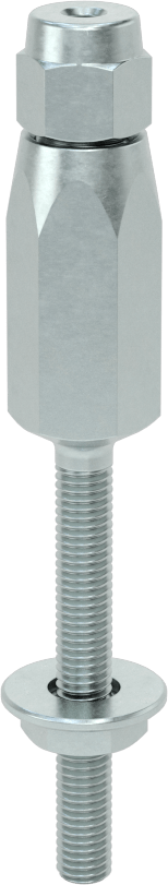 Plug-Lock Tel Halat Uç Bağlantı Elemanı - Kaldırma için, Çinko Kaplı Çelik, Saplama Ucu, 3/64“ ila 1/16” Halat Çapı için