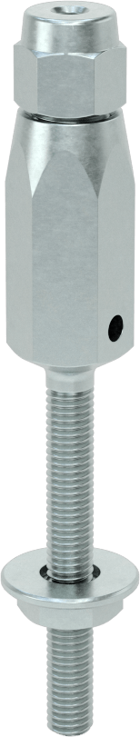 Plug-Lock Tel Halat Uç Bağlantı Elemanı - Kaldırma için, Çinko Kaplı Çelik, Saplama Ucu, 3/64“ ila 1/16” Halat Çapı için
