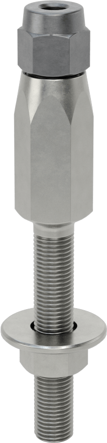 Plug-Lock Tel Halat Uç Bağlantı Elemanı - Kaldırma için, Çelik, Saplama Ucu, 3/16" Halat Çapı için, 3/8"-24 Diş Boyutu
