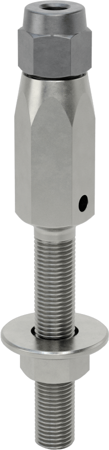 Plug-Lock Tel Halat Uç Bağlantı Elemanı - Kaldırma için, Çelik, Saplama Ucu, 3/16" Halat Çapı için, 3/8"-24 Diş Boyutu