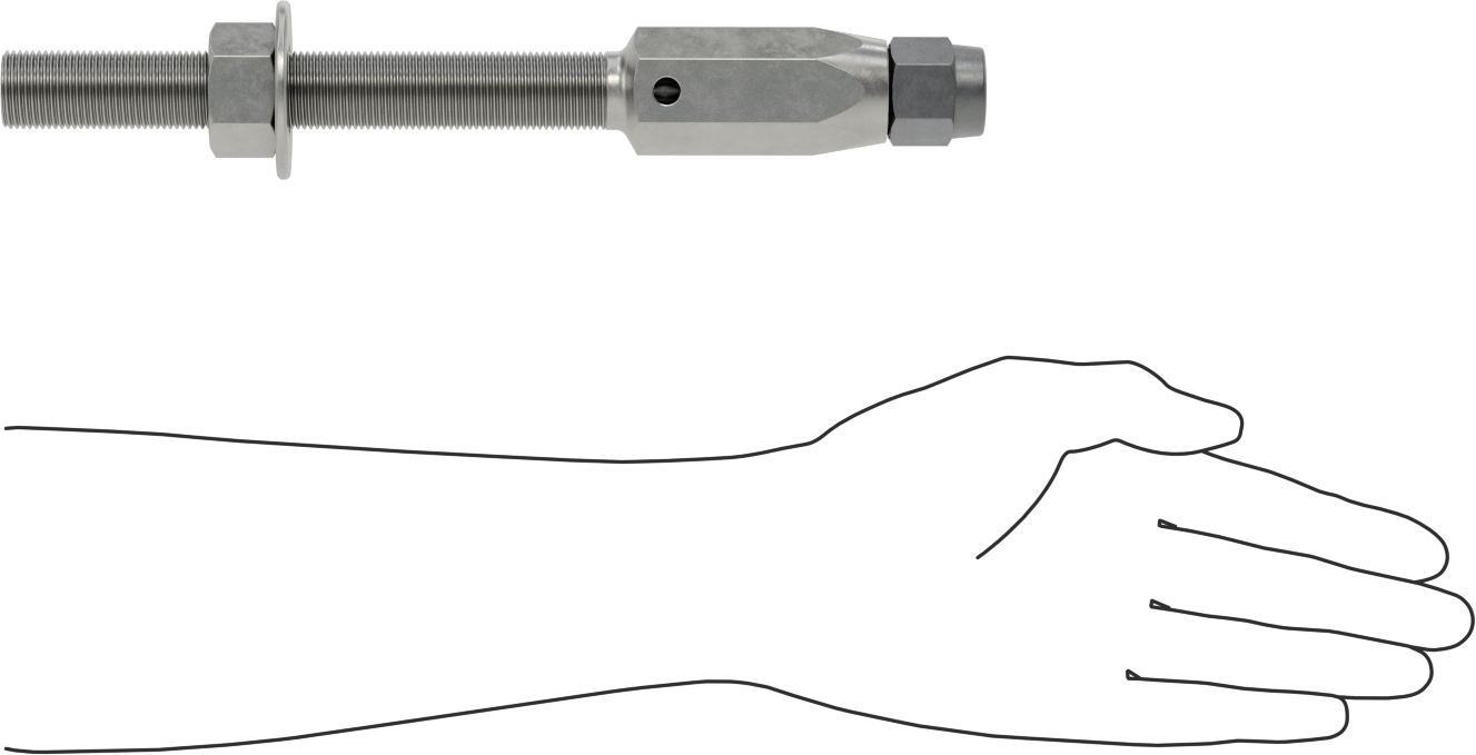 Plug-Lock Tel Halat Uç Bağlantı Elemanı - Kaldırma için, Çelik, Saplama Ucu, 1/2" Halat Çapı için, 7/8"-14 Diş Boyutu