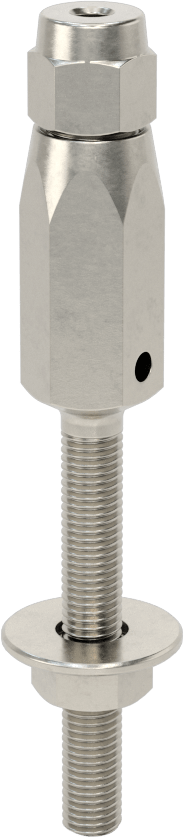 Plug-Lock Tel Halat Uç Bağlantı Elemanı - Kaldırma için, 316 Paslanmaz Çelik, Saplama Ucu, 5/64“ ila 3/32” Halat Çapı için