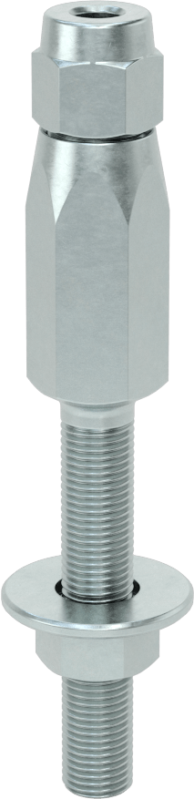 Plug-Lock Tel Halat Uç Bağlantı Elemanı - Kaldırma için, Çinko Kaplamalı, Saplama Ucu, 3/16" Halat Çapı için, 3/8"-24 Diş