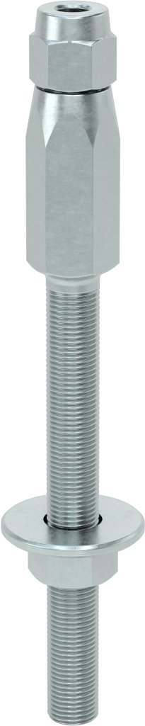 Plug-Lock Tel Halat Uç Bağlantı Elemanı - Kaldırma için, Çinko Kaplı Çelik, Saplama Ucu, 1/4" Halat Çapı, 1/2"-20 Diş