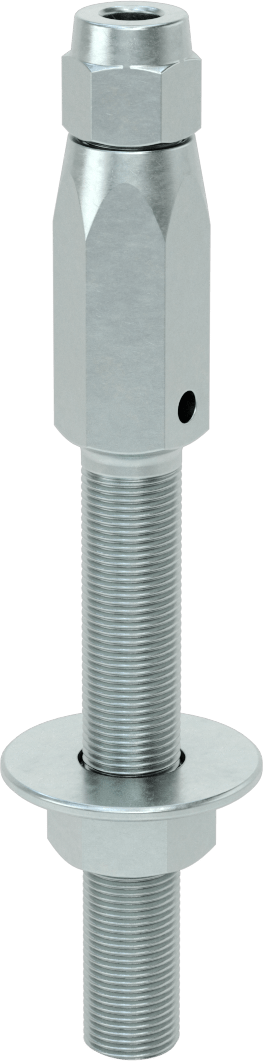 Plug-Lock Tel Halat Uç Bağlantı Elemanı - Kaldırma için, Çinko Kaplı Çelik, Saplama Ucu, 3/8" Halat Çapı, 3/4"-16 Diş