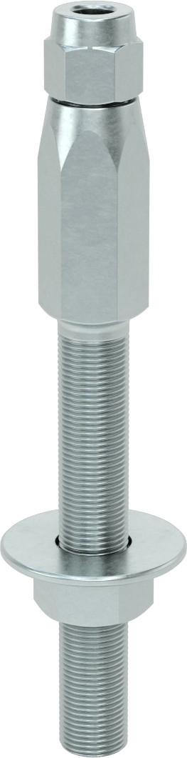 Plug-Lock Tel Halat Uç Bağlantı Elemanı - Kaldırma için, Çinko Kaplı Çelik, Saplama Ucu, 3/8" Halat Çapı, 3/4"-16 Diş