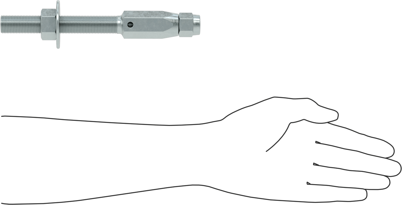 Plug-Lock Tel Halat Uç Bağlantı Elemanı - Kaldırma için, Çinko Kaplı Çelik, Saplama Ucu, 3/8" Halat Çapı, 3/4"-16 Diş
