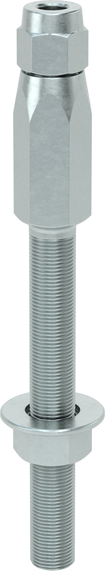 Plug-Lock Tel Halat Uç Bağlantı Elemanı - Kaldırma için, Çinko Kaplı Çelik, Saplama Ucu, 1/2" Halat Çapı, 7/8"-14 Diş