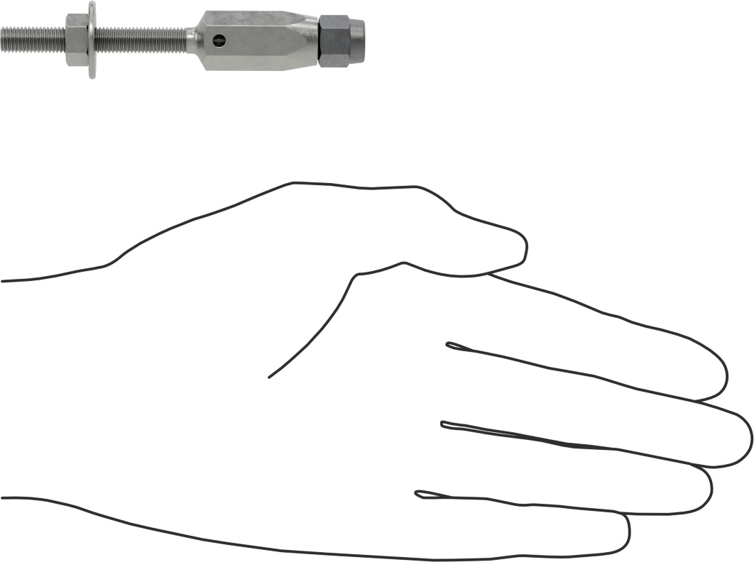Plug-Lock Tel Halat Uç Bağlantı Elemanı - Kaldırma için, Çelik, Saplama Ucu, 5/64“ ila 3/32” Halat Çapı için