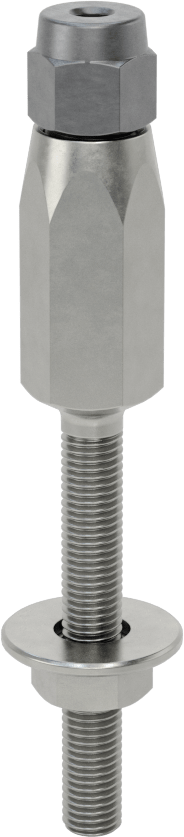 Plug-Lock Tel Halat Uç Bağlantı Elemanı - Kaldırma için, Çelik, Saplama Ucu, 1/8" halat çapı için, 1/4"-28 Diş Boyutu
