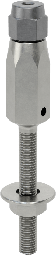 Plug-Lock Tel Halat Uç Bağlantı Elemanı - Kaldırma için, Çelik, Saplama Ucu, 1/8" halat çapı için, 1/4"-28 Diş Boyutu