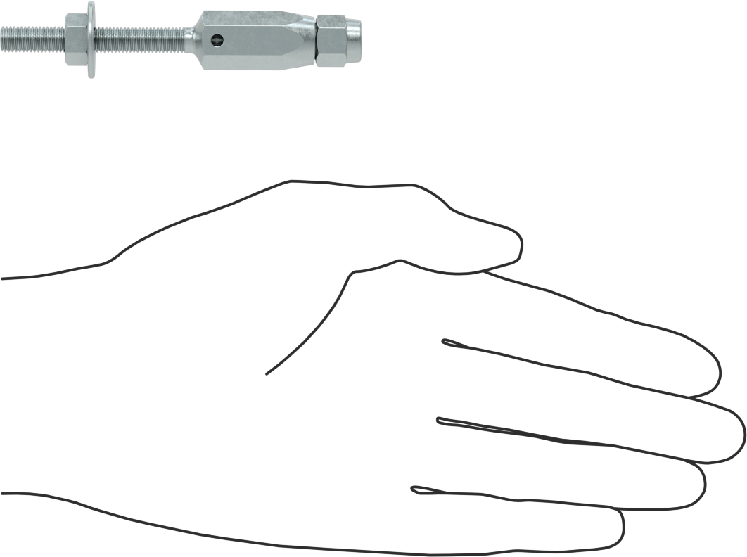 Plug-Lock Tel Halat Uç Bağlantı Elemanı - Kaldırma için, Çinko Kaplı Çelik, Saplama Ucu, 5/64“ ila 3/32” Halat Çapı için