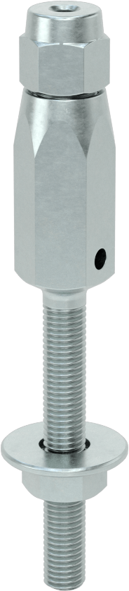 Plug-Lock Tel Halat Uç Bağlantı Elemanı - Kaldırma için, Çinko Kaplı Çelik, Saplama Ucu, 5/64“ ila 3/32” Halat Çapı için
