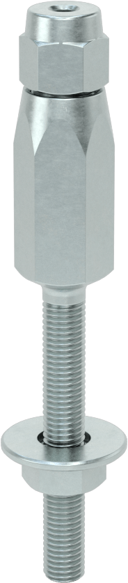 Plug-Lock Tel Halat Uç Bağlantı Elemanı - Kaldırma için, Çinko Kaplamalı, Saplama Ucu, 1/8" halat çapı için, 1/4"-28 Diş Boyutu