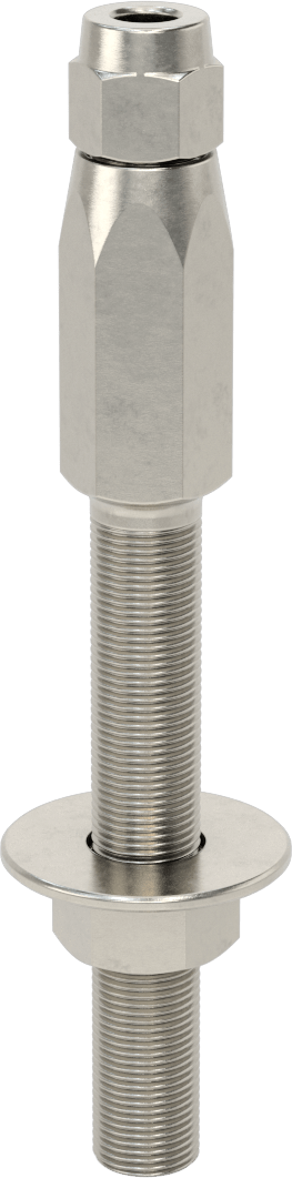 Plug-Lock Tel Halat Uç Bağlantı Elemanı - Kaldırma için, 316 Paslanmaz Çelik, Saplama Ucu, 3/8" Halat Çapı için, 3/4"-16 Diş Boyutu