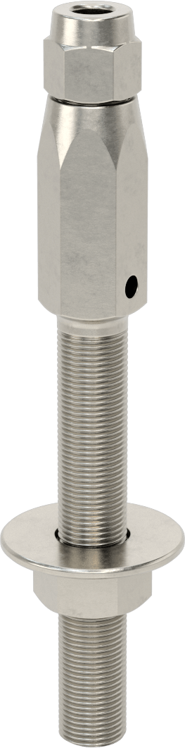 Plug-Lock Tel Halat Uç Bağlantı Elemanı - Kaldırma için, 316 Paslanmaz Çelik, Saplama Ucu, 3/8" Halat Çapı için, 3/4"-16 Diş Boyutu