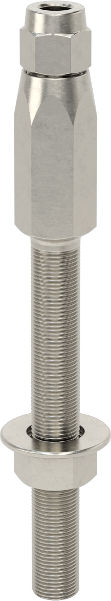 Plug-Lock Tel Halat Uç Bağlantı Elemanı - Kaldırma için, 316 Paslanmaz Çelik, Saplama Ucu, 1/2" Halat Çapı için, 7/8"-14 Diş Boyutu