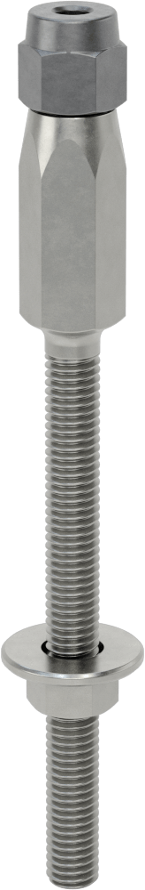 Plug-Lock Tel Halat Uç Bağlantı Elemanı - Kaldırma için, Çelik, Saplama Ucu, 3/16" Halat Çapı için, 3/8"-16 Diş Boyutu