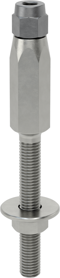 Plug-Lock Tel Halat Uç Bağlantı Elemanı - Kaldırma için, Çelik, Saplama Ucu, 3/8" Halat Çapı için, 5/8"-11 Diş Boyutu