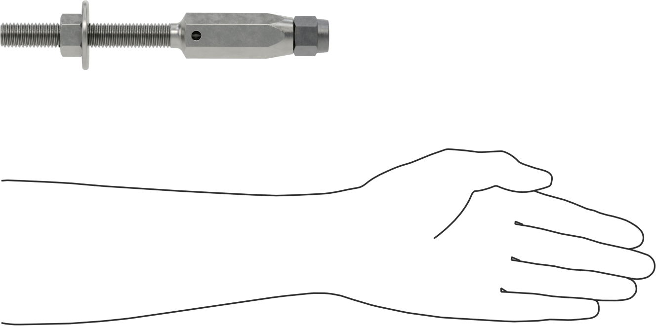 Plug-Lock Tel Halat Uç Bağlantı Elemanı - Kaldırma için, Çelik, Saplama Ucu, 3/8" Halat Çapı için, 5/8"-11 Diş Boyutu