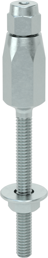 Plug-Lock Tel Halat Uç Bağlantı Elemanı - Kaldırma için, Çinko Kaplamalı, Saplama Ucu, 1/8" halat çapı için, 1/4"-20 Diş Boyutu